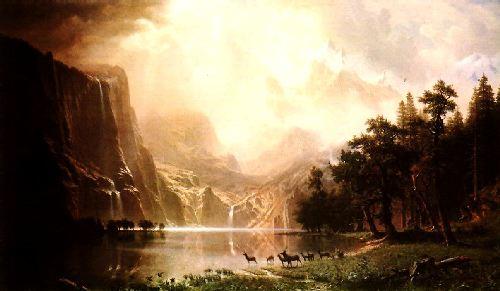 Albert Bierstadt The Sierra Nevada in California oil painting image